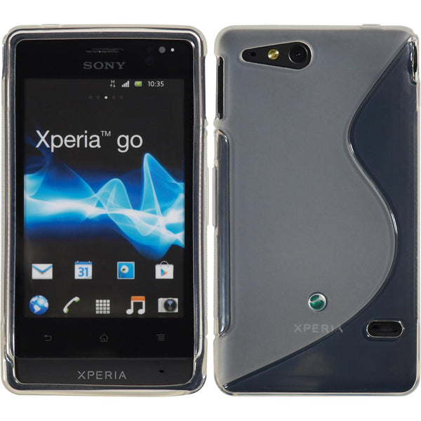 PhoneNatic Case kompatibel mit Sony Xperia go - clear Silikon Hülle S-Style Cover