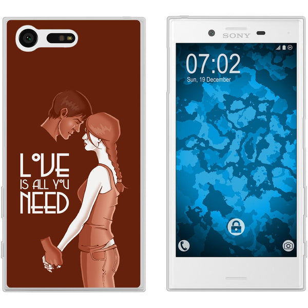 Xperia X Compact Silikon-Hülle in Love Beziehung M3 Case