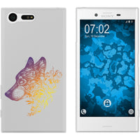 Xperia X Compact Silikon-Hülle Floral Wolf M3-3 Case