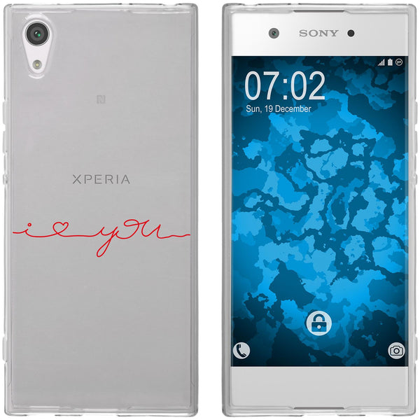 Xperia XA1 Silikon-Hülle in Love Wörter M2 Case