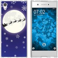 Xperia XA1 Silikon-Hülle X Mas Weihnachten Santa - Snowflake