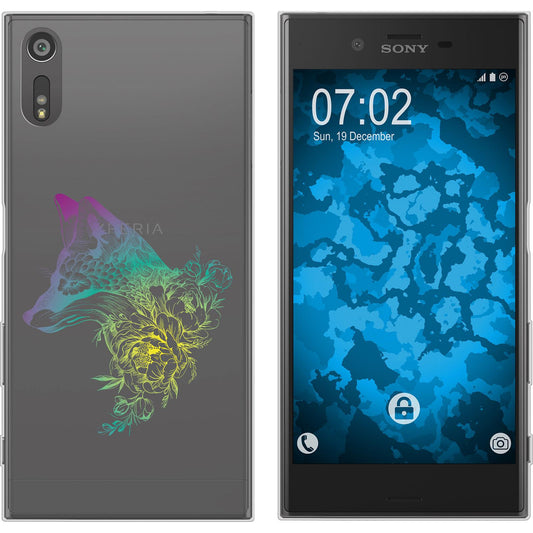 Xperia XZs Silikon-Hülle Floral Fuchs M1-4 Case