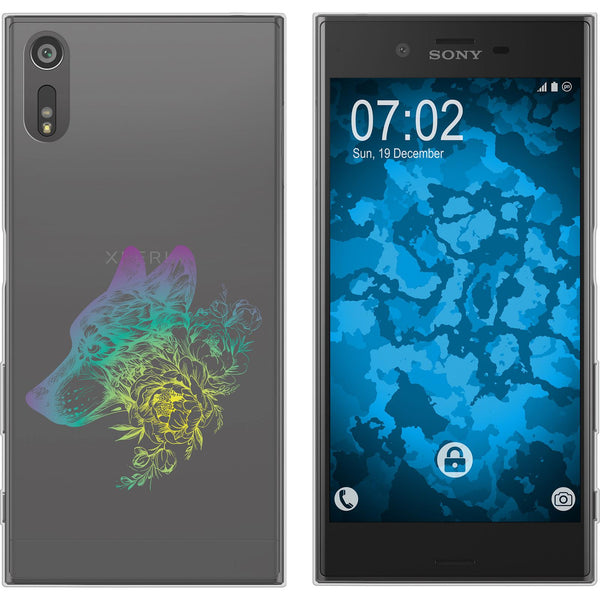 Xperia XZs Silikon-Hülle Floral Wolf M3-4 Case