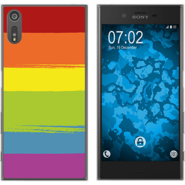 Xperia XZs Silikon-Hülle pride Regenbogen M6 Case