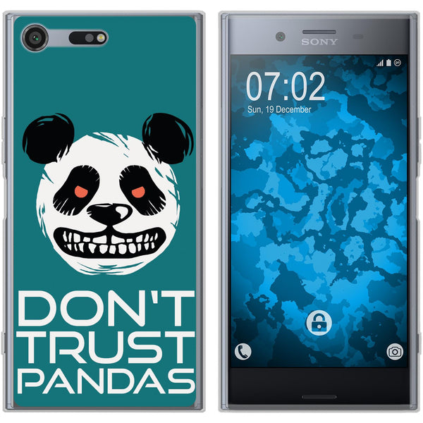 Xperia XZ Premium Silikon-Hülle Crazy Animals Panda M2 Case