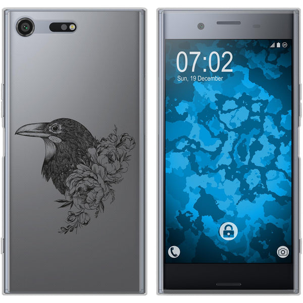 Xperia XZ Premium Silikon-Hülle Floral Rabe M4-1 Case