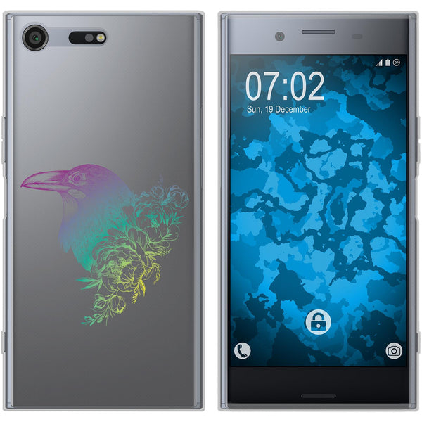 Xperia XZ Premium Silikon-Hülle Floral Rabe M4-4 Case