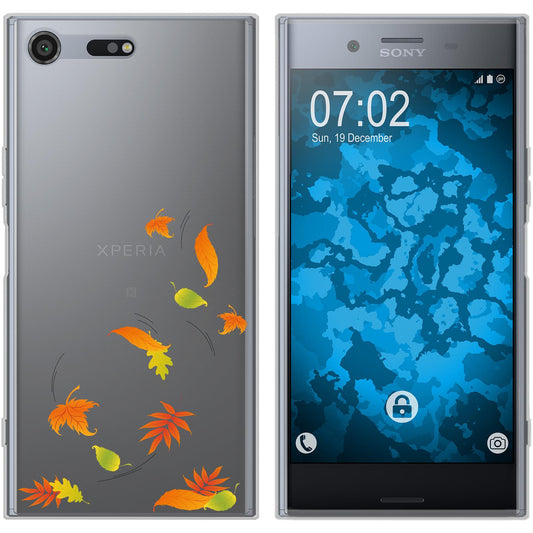 Xperia XZ Premium Silikon-Hülle Herbst Blätter/Leaves M1 Cas