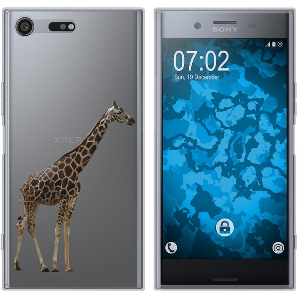 Xperia XZ Premium Silikon-Hülle Vektor Tiere Giraffe M8 Case