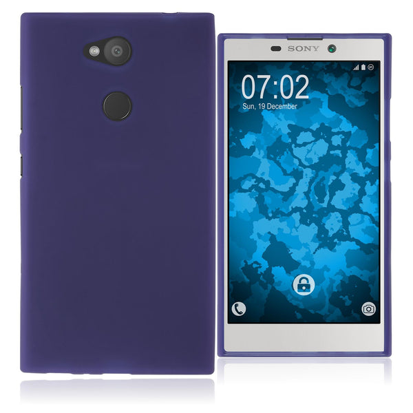 PhoneNatic Case kompatibel mit Sony Xperia L2 - lila Silikon Hülle matt Cover