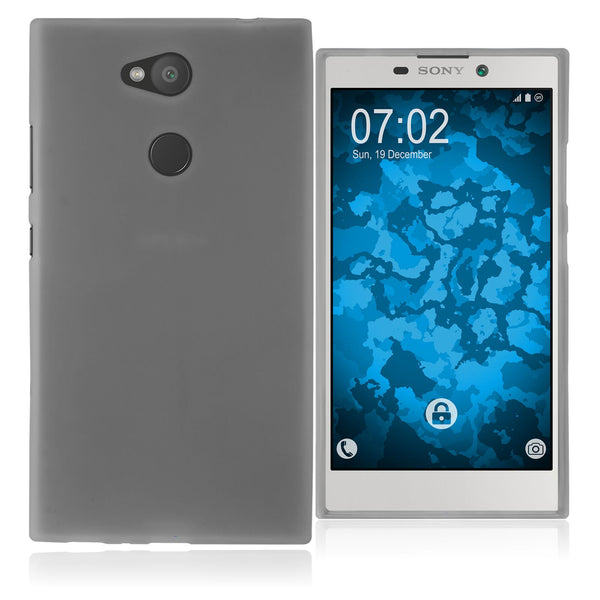 PhoneNatic Case kompatibel mit Sony Xperia L2 - clear Silikon Hülle matt Cover