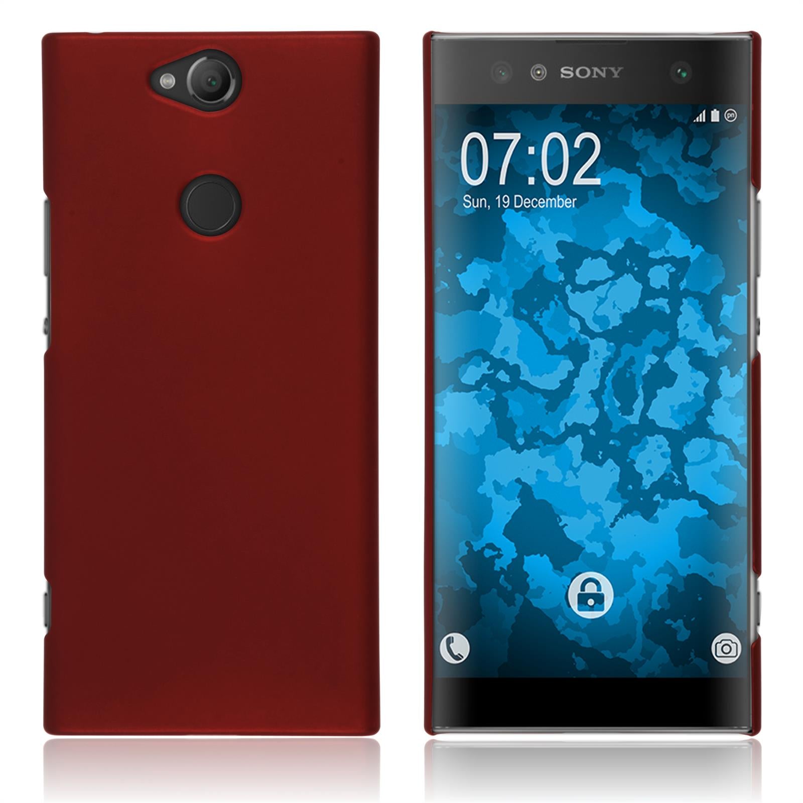 Hardcase für Sony Xperia XA2 Plus gummiert rot