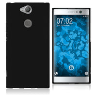PhoneNatic Case kompatibel mit Sony Xperia XA2 - schwarz Silikon Hülle matt Cover