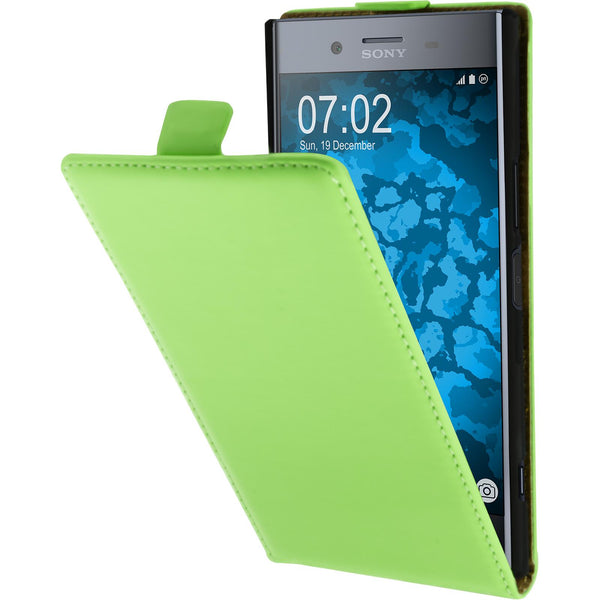 Kunst-Lederhülle für Sony Xperia XZ Premium Flip-Case grün +