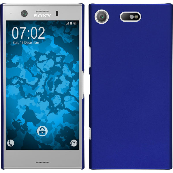 Hardcase für Sony Xperia XZ1 Compact gummiert blau