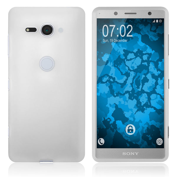 PhoneNatic Case kompatibel mit Sony Xperia XZ2 Compact - clear Silikon Hülle matt Cover