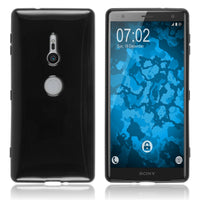 PhoneNatic Case kompatibel mit Sony Xperia XZ2 - schwarz Silikon Hülle  Cover