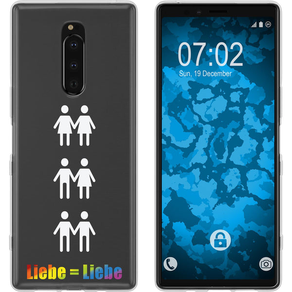 Xperia 1 Silikon-Hülle pride Beziehung M1 Case