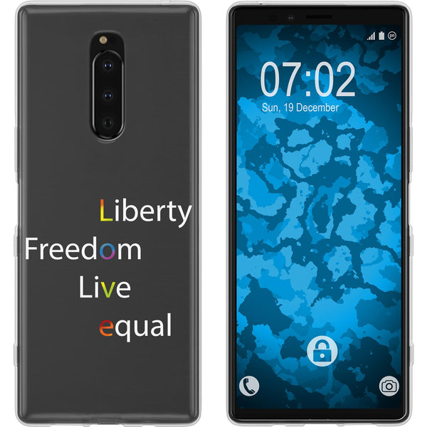 Xperia 1 Silikon-Hülle pride Wörter M2 Case