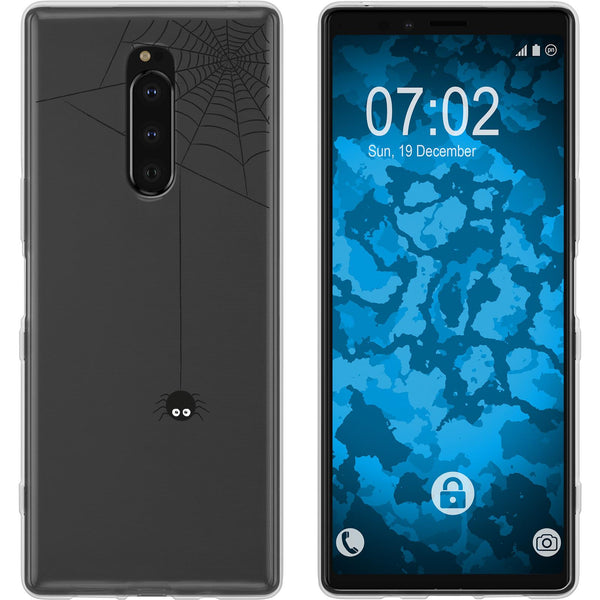 Xperia 1 Silikon-Hülle Herbst Spinne/Spider M3 Case