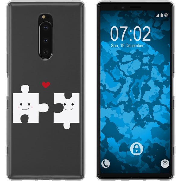 Xperia 1 Silikon-Hülle in Love Beziehung M1 Case