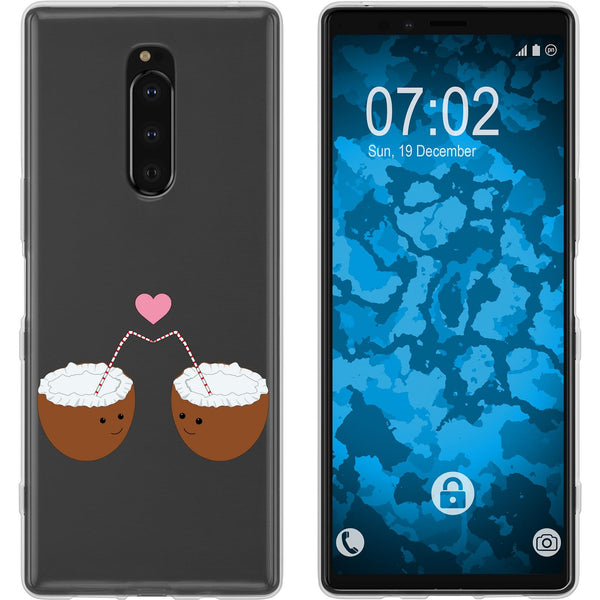 Xperia 1 Silikon-Hülle Sommer Coconuts M3 Case