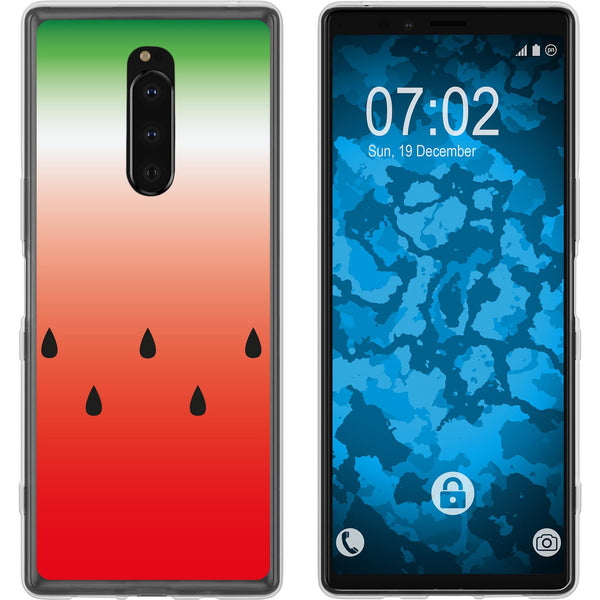 Xperia 1 Silikon-Hülle Sommer Melone M5 Case