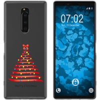 Xperia 1 Silikon-Hülle X Mas Weihnachten Weihnachtsbaum M1 C