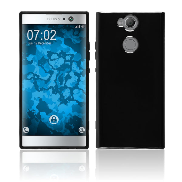 PhoneNatic Case kompatibel mit Sony Xperia XA2 - schwarz Silikon Hülle  Cover