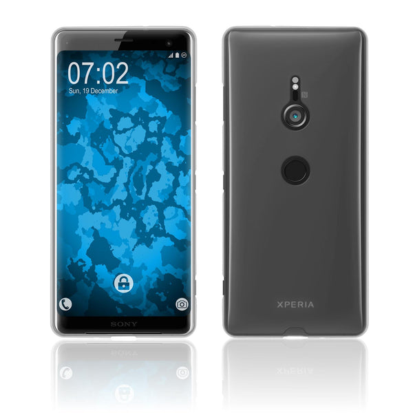 PhoneNatic Case kompatibel mit Sony Xperia XZ3 - clear Silikon Hülle matt Cover