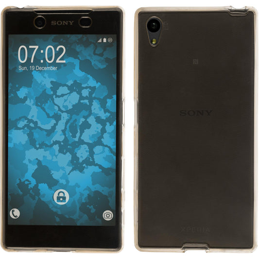 PhoneNatic Case kompatibel mit Sony Xperia Z5 - gold Silikon Hülle 360∞ Fullbody Cover