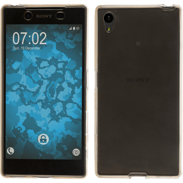 PhoneNatic Case kompatibel mit Sony Xperia Z5 - gold Silikon Hülle 360∞ Fullbody Cover