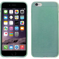 PhoneNatic Case kompatibel mit Apple iPhone 6 Plus / 6s Plus - grün Silikon Hülle brushed + 2 Schutzfolien