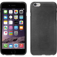 PhoneNatic Case kompatibel mit Apple iPhone 6 Plus / 6s Plus - silber Silikon Hülle brushed + 2 Schutzfolien