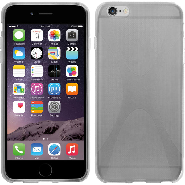 PhoneNatic Case kompatibel mit Apple iPhone 6 Plus / 6s Plus - clear Silikon Hülle X-Style + 2 Schutzfolien