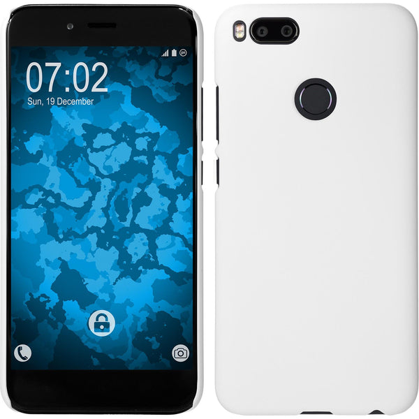 Hardcase für Xiaomi Mi 5x / Mi A1 gummiert weiﬂ