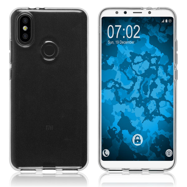 PhoneNatic Case kompatibel mit Xiaomi Mi A2 (Mi 6X) - Crystal Clear Silikon Hülle transparent Cover