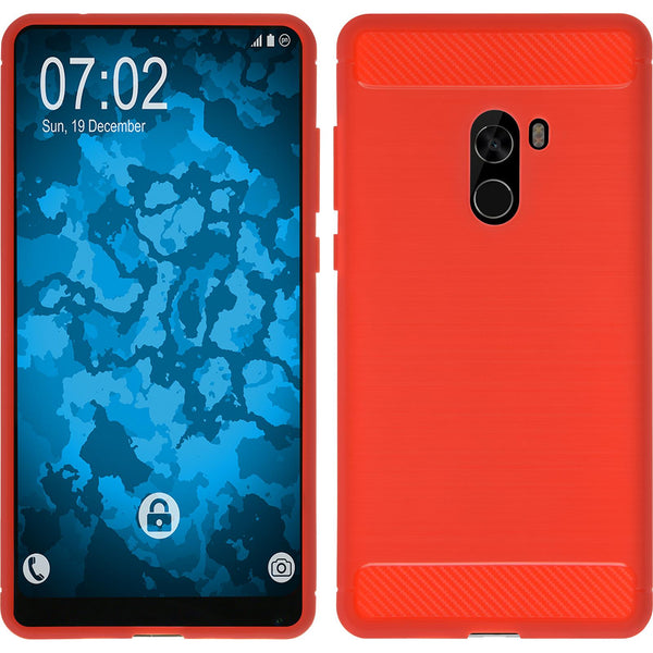PhoneNatic Case kompatibel mit Xiaomi Mi Mix 2 - rot Silikon Hülle Ultimate Cover