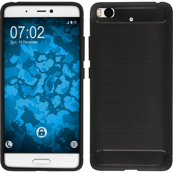 PhoneNatic Case kompatibel mit Xiaomi Mi 5s - grau Silikon Hülle Ultimate + 2 Schutzfolien