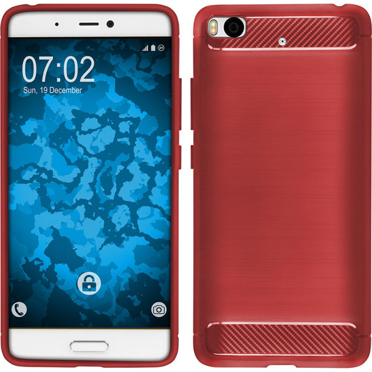 PhoneNatic Case kompatibel mit Xiaomi Mi 5s - rot Silikon Hülle Ultimate + 2 Schutzfolien