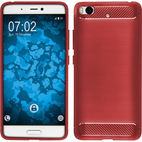 PhoneNatic Case kompatibel mit Xiaomi Mi 5s - rot Silikon Hülle Ultimate + 2 Schutzfolien