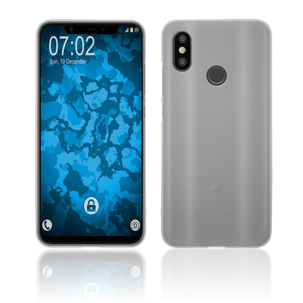 PhoneNatic Case kompatibel mit Xiaomi Mi 8 - clear Silikon Hülle matt Cover
