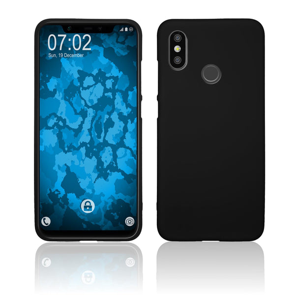 PhoneNatic Case kompatibel mit Xiaomi Mi 8 SE - schwarz Silikon Hülle matt Cover