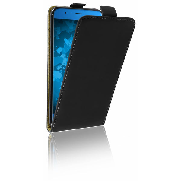 Kunst-Lederhülle für Xiaomi Mi Note 3 Flip-Case schwarz Cove