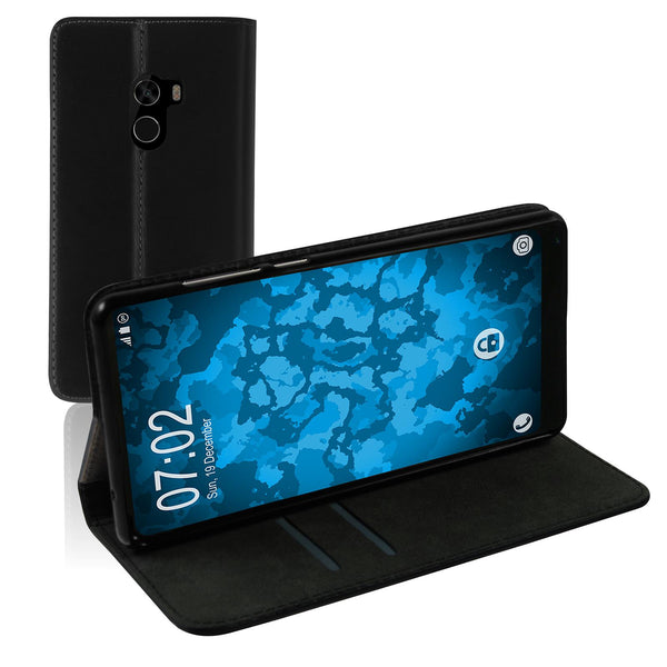Kunst-Lederhülle für Xiaomi Mi Mix 2 Book-Case schwarz Cover
