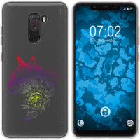 Pocophone F1 Silikon-Hülle Floral Katze M2-5 Case