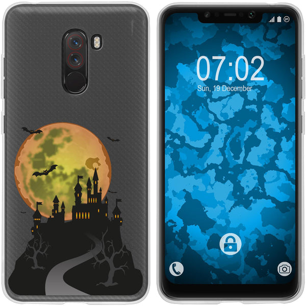 Pocophone F1 Silikon-Hülle Herbst Spukschloss M4 Case