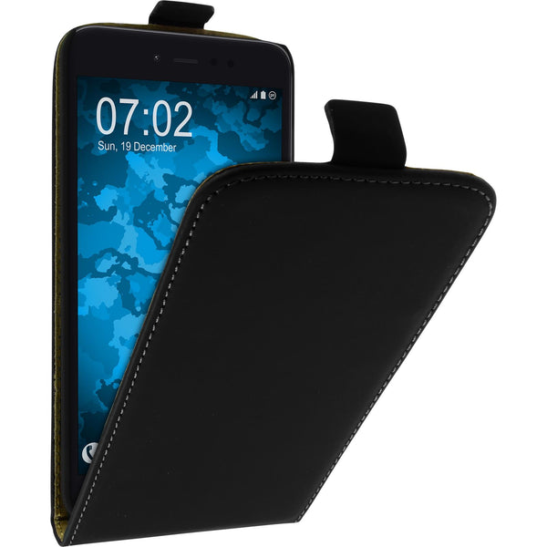 Kunst-Lederhülle für Xiaomi Redmi Note 5A Flip-Case schwarz