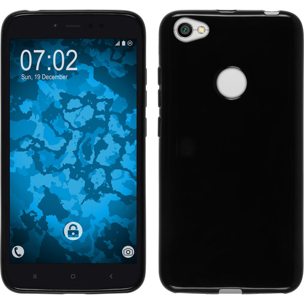 PhoneNatic Case kompatibel mit Xiaomi Redmi Y1 Lite - schwarz Silikon Hülle  Cover