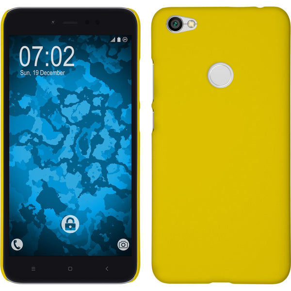 Hardcase für Xiaomi Redmi Note 5A gummiert gelb